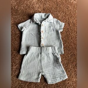 Badgley Mischka Muslin Cotton Baby Outfit